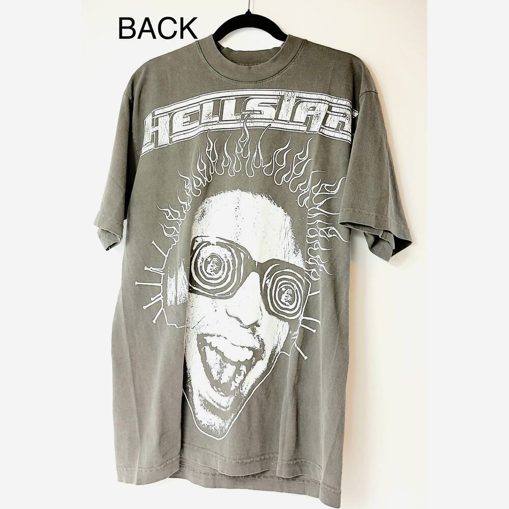 Hellstar Rage Heaven Sounds Like T Shirt Mens M Gray Grunge